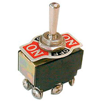 DPDT 10A, On-Off-On, Screw Terminal Toggle Switch